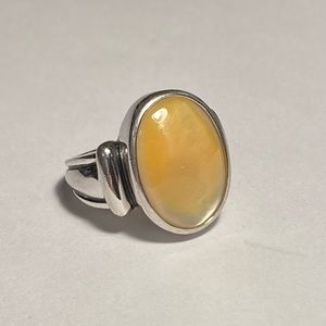 Honora Golden Mother of Pearl Sterling Silver Ring